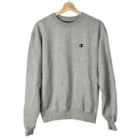 Champion Gray Eco Y2K Crew Neck Pullover Sweatshirt M - Picture 1 of 5
